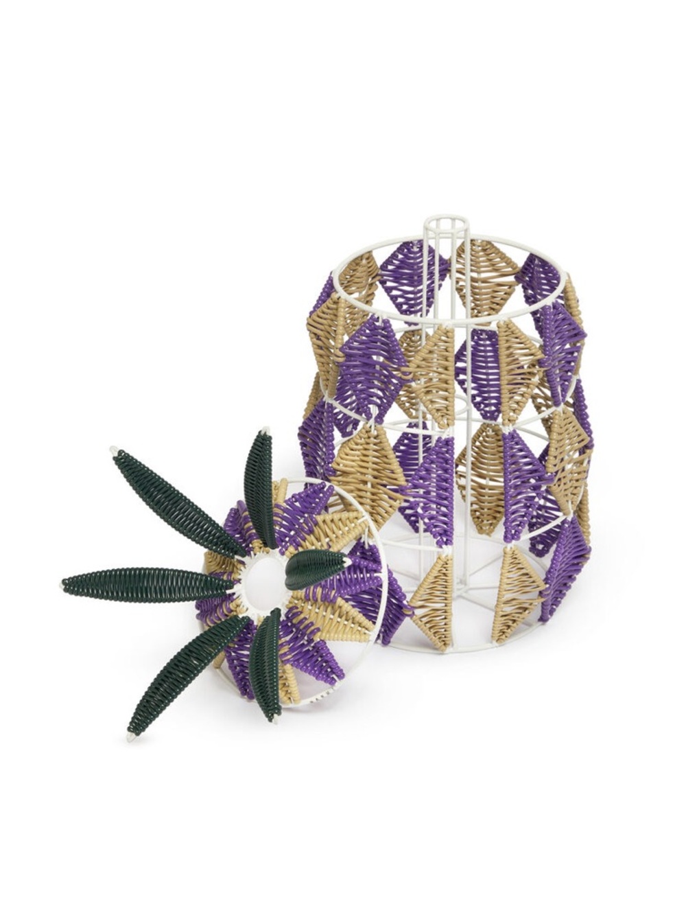 Marni Market Home Paper Towel Roll Holder Pineapple Woven Kitchen Decor NEW